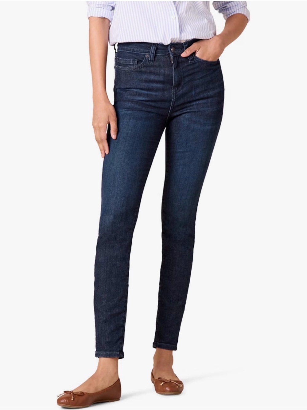 Amazon Essentials Women's High-Rise Skinny Ankle Stretch Jeans